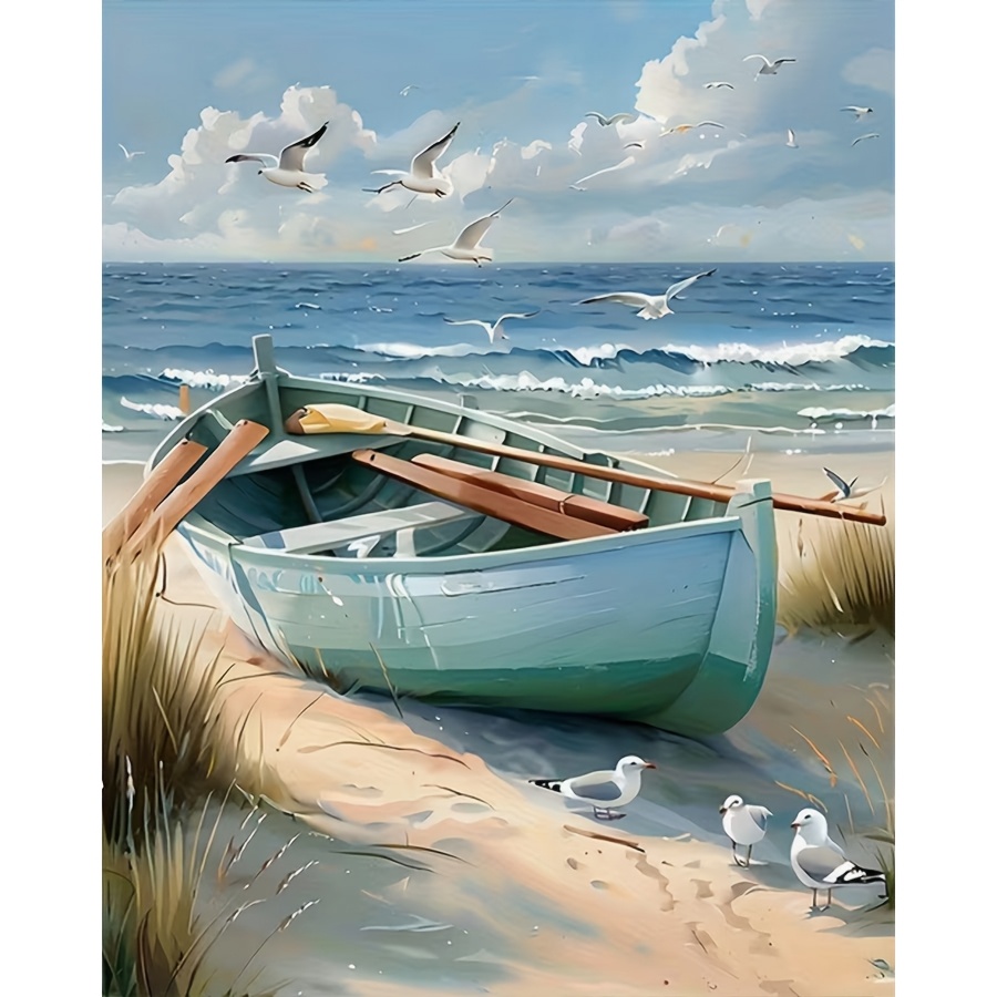 Resin Art Beach - Full Square Diamond,No FrameNew 5D Diamond