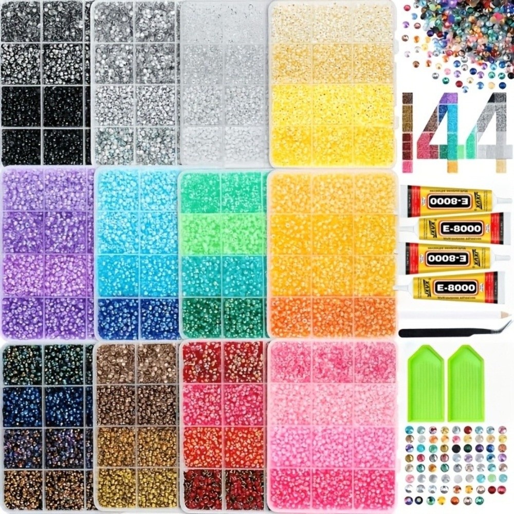 Resin Art And Jewelry - Multicolor Resin Rhinestone Kit Mixed Sizes