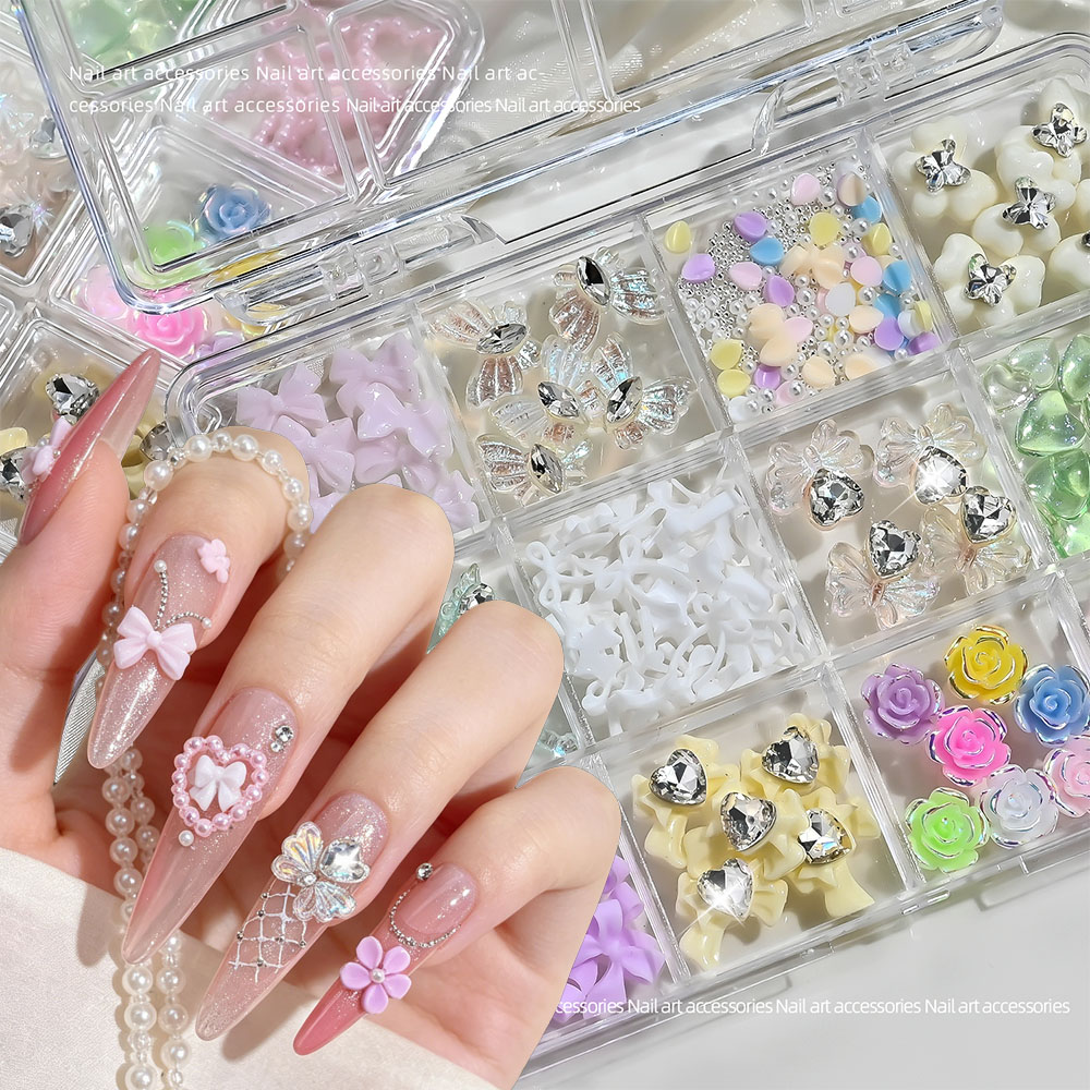 12grids Mixed Resin Bow Rose N - Resin Art Rose Petals review and price
