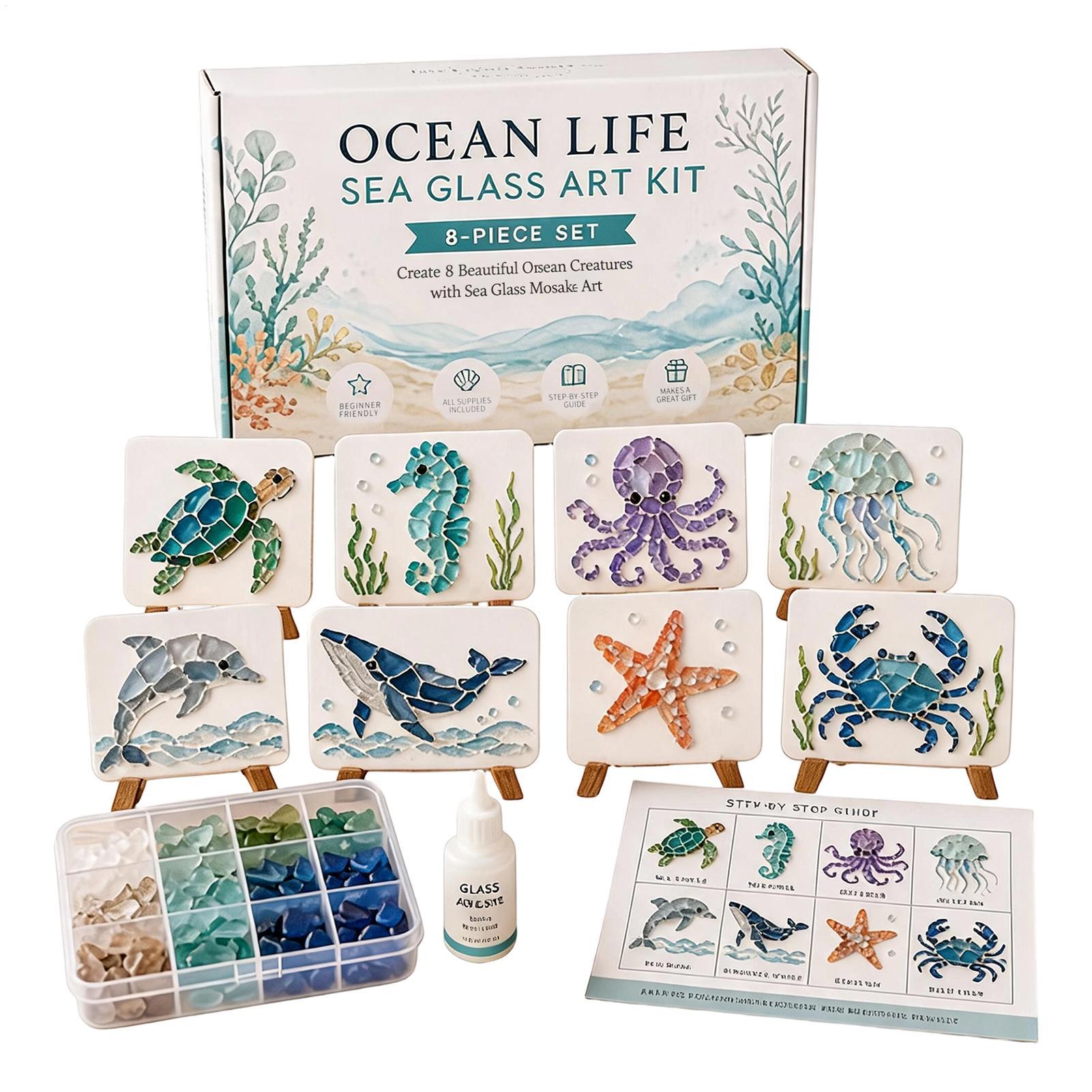 Unfinished DIY Sea Glass Mosai - Resin Art Beach review and price