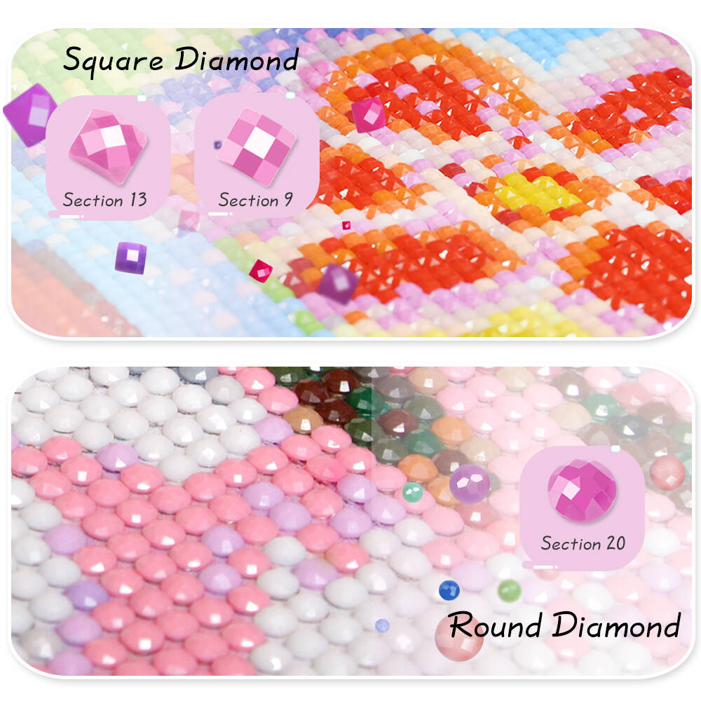 Frameless, Full Square Round D - Resin Art Of Flowers review and price