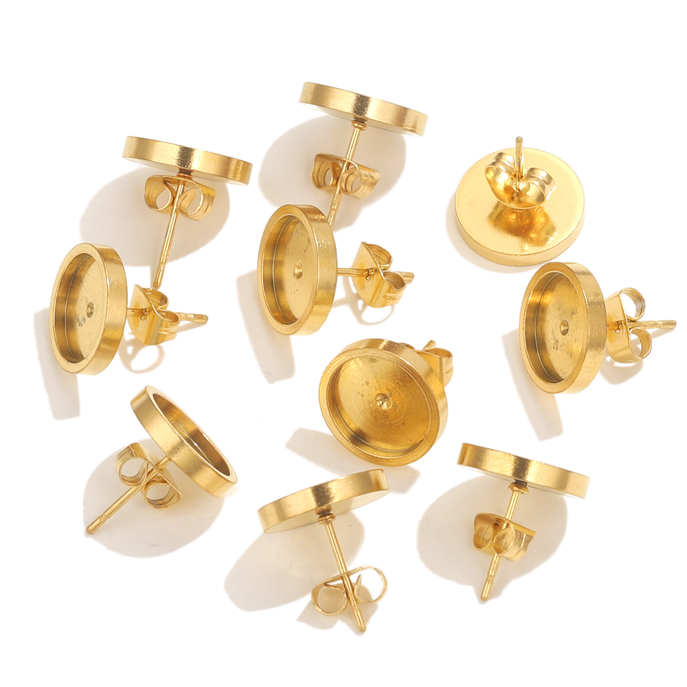 10pcs Stainless Steel Gold Ear - Resin Art Calligraphy review and price